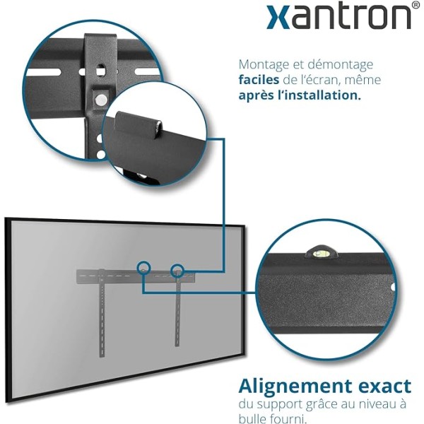 Support mural ultra plat pour TV 37-80", Xantron PRO-SS800